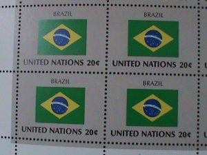 ​UNITED NATION-1983 SC#411-4 FLAGS SERIES-MNH SHEET-VF WE SHIP TO WORLDWIDE