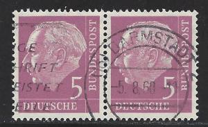 Germany Bund Scott # 704, pair, used, var. plate printing