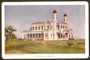 India THE NEW LAL PALACE - Bhavnagar State View Card Series RARE Coat of Arms...