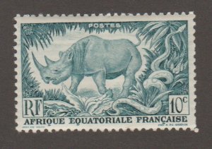 French Equatorial Africa 166 Rhinocerous - MH