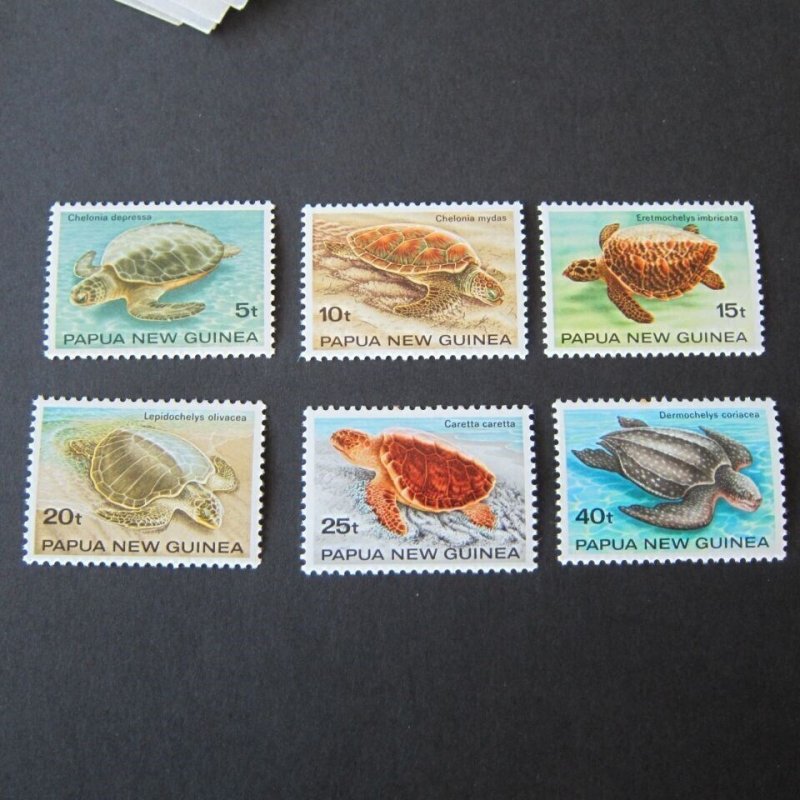 Papua New Guinea Sc 592-597 Reptiles set MH (pencil Sc bacK)