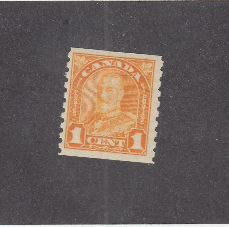 CANADA (MK646) # 178  FVF-MH  1cts  KGV ARCH/LEAF COIL / ORANGE  CAT VALUE $15