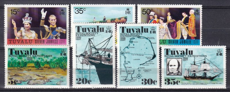 Tuvalu #43-5, 54-7   MNH CV $7.15 (Z7099)