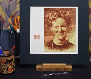 Denmark Danmark Scott #B48 Queen Margrethe Cz Slania limited edition foil print