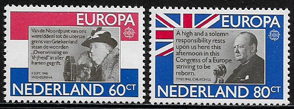Netherlands #605-6 MNH Set - Europa