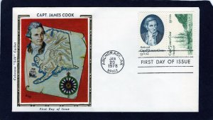 1732-1733 Capt. Cook, FDC pair Colorano Silk, Alaska cancel