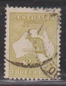 AUSTRALIA Scott # 47 Used - Kangaroo & Map