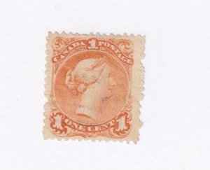 CANADA # 23 VF-1ct LARGE QUEEN JUMBO MARGIN EXTREMELY LIGHTLY USED