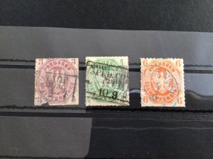 German States Prussia 1861 rouletted  used stamps Ref 57383