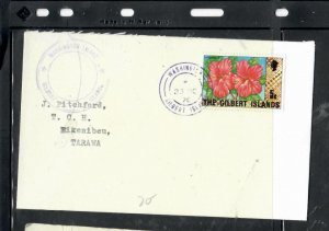 GILBERT  & ELLICE IS POSTAL HISTORY  5C WASHINGTON IS TO TARAWA 1975   PP0716H