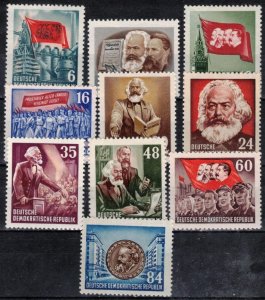 Germany - DDR - Scott 137-146 MNH