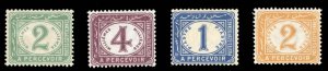 Egypt #J15-18 Cat$29, 1889 Postage Dues, hinged