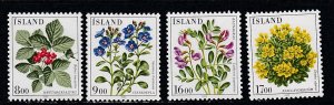 Iceland # 602-605, Flowers, Mint NH, 1/2 Cat.