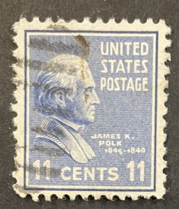 US #816 Used F/VF - 11c James K. Polk 1938-43 [B12.9.1]