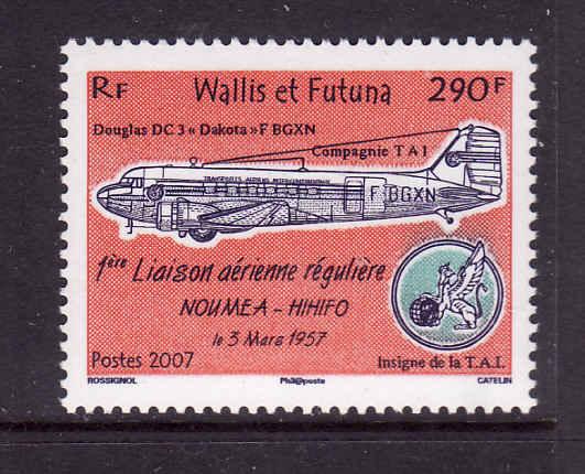 Wallis & Futuna-Sc#635-unused NH set-Planes-Noumea-Hihifo Air Service -2007-