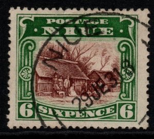 NIUE SG42 1920 6d RED-BROWN & GREEN FINE USED
