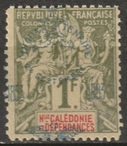 New Caledonia 1903 Sc 80 MLH* Fournier forgery