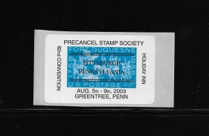 Precancel Stamp Society (PSS) Convention Seal/Label; 2003, Blue & Black, MNH