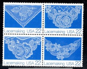 US 2354a MNH VF Block -Lacemaking  Complete set