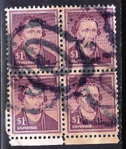 United States #1052, USED BLOCK OF 4 - 1955 - USA2940DTS13