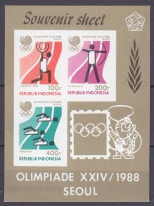 1988 Indonesia 1261-62,64/B61b 1988 Olympic Games in Seoul 12,00 €