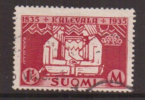 Finland    #207   used  1935  Publication of the Kalevala  1 1/4m