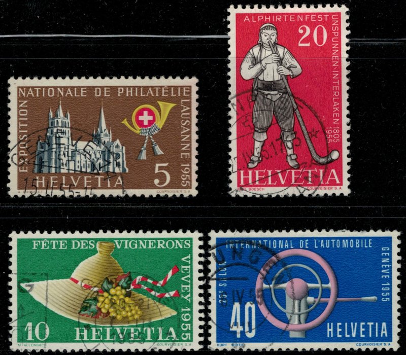 Switzerland #351-4  CV $4.10