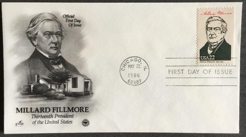 US FDC U/A #2217d Artcraft President Millard Flllmore SCV $1.50 L18