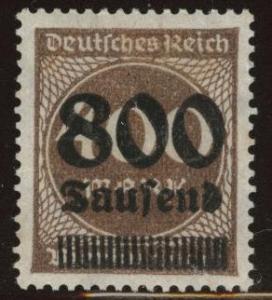 Germany Scott 265 MH* 1920's surcharged inflation period stamp