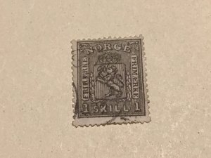 Norway 1867 1sk  used stamp A15932