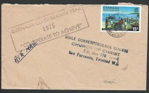 GRENADA 1975 cover scarce CO-OPERARTIVE YEAR handstruck slogan.............61064