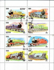 1973 Staffa Railway Locomotives Minisheet Fine Used