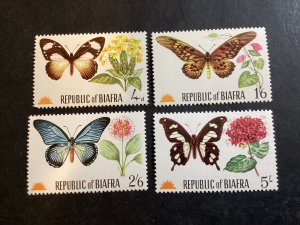 ICOLLECTZONE Biafra M: 27-30 Butterflies XF NH (1)