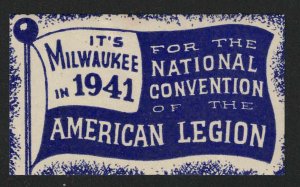1941 American Legion National Convention Poster Stamp - Milwaukee, Wisconsin