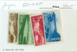 JAPAN #501-4, Mint Never Hinged, Scott $40.00