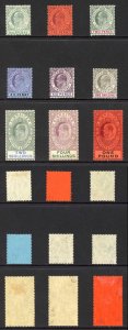 Gibraltar SG56/64 Set of 9 wmk Mult Crown CA M/M Cat 1200 pounds