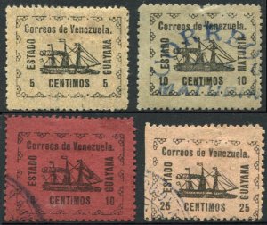 VENEZUELA Local Stamps GUAYANA State #1 #2 #3 Postage Latin America Collection 