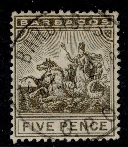 BARBADOS QV SG110, 5d grey-olive, VFU.