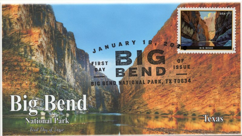 20-015, 2020, SC 5429, Big Bend National Park, Pictorial Postmark, FDC, Texas,