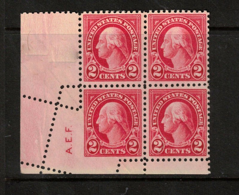 USA #554 Very Fine Never Hinged With Sidegraphers Initials Perf Variety