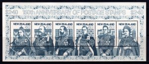 New Zealand 1990 First Postage Stamp Anniv. Mint MNH Miniature Sheet SC 1003