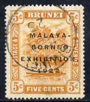 Brunei 1922 Malaya-Borneo Exhibition 5c fine used with \'...