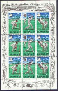 Guyana 1968 MCC\'s West Indies Tour perf sheetlet contain...