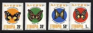 Ethiopia 1357-60 MNH Butterflies