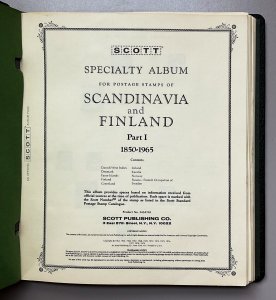 Scandinavia & Finland Used Scott Stamp Album (1850-1965), NO STAMPS