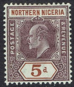 NORTHERN NIGERIA 1905 KEVII 5D WMK MULTI CROWN CA