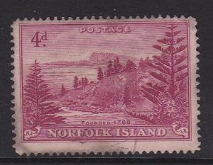 1947 Norfolk Island Ball Bay 4d Used SG7