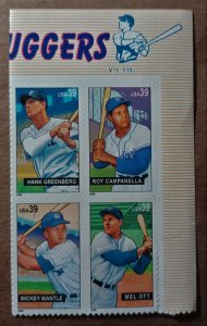 United States #4083a 39c Baseball Sluggers MNH block of 4 plate #V111111 (2006)