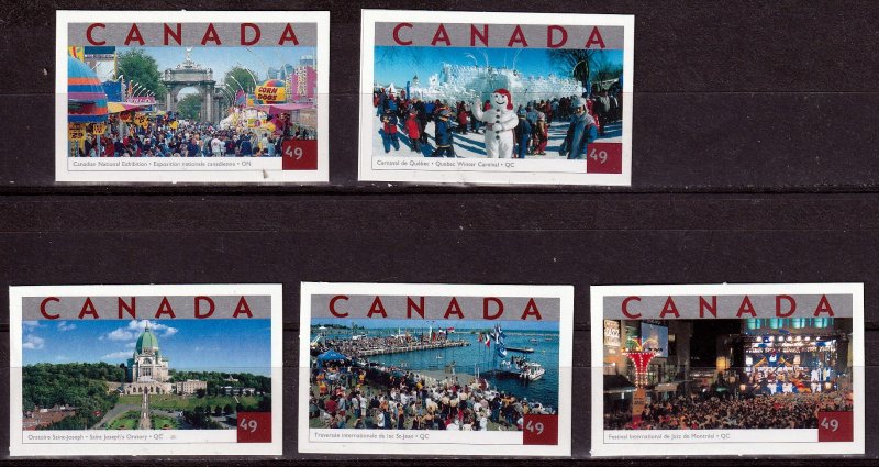 Canada 2004-  Tourist Attractions  ,MNH set # 2019-2023