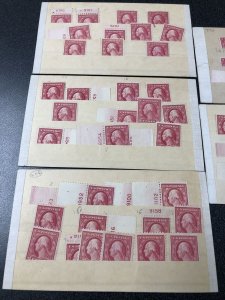 499 Washington 2 cents with Plate Numbers Mostly ( 53 Stamps ) 